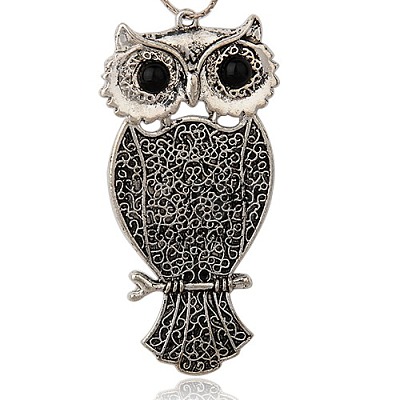 Tibetan Style Alloy Bird Large Pendants PALLOY-J127-01AS-1