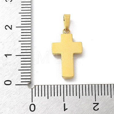 Ion Plating(IP) 304 Stainless Steel Micro Pave Cubic Zirconia Pendants STAS-Z107-08G-16-1