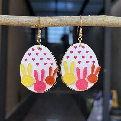 Easter Acrylic Dangle Earrings FS-WG2A856-02-1