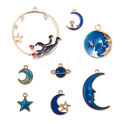 Alloy Enamel Pendants ENAM-CJ0001-15-1