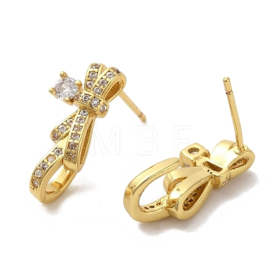 Brass Stud Earrings EJEW-R162-15A-G-1