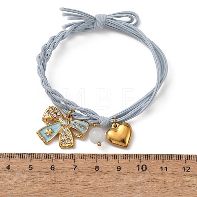 304 Stainless Steel Enamel & Resin Charms Bracelets BJEW-B170-01G-04-1