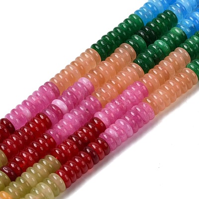Dyed Natural White Jade Beads Strands X-G-H333-02B-1