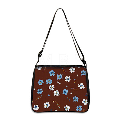 Flower Printed Polyester Shoulder Bags PW-WG4B978-08-1