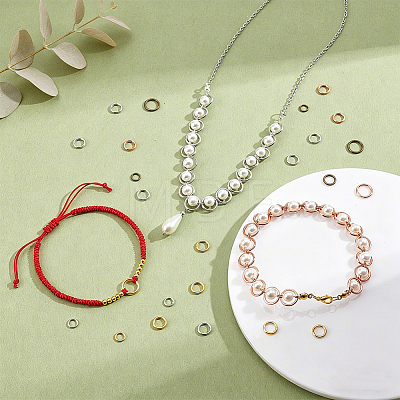 440Pcs 3 Colors Alloy Soldered Closed Jump Rings KK-PH0015-66-1
