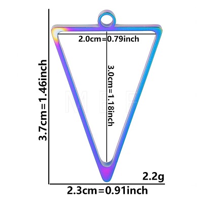 Stainless Steel Open Back Bezel Pendants PW-WGB5BE7-40-1