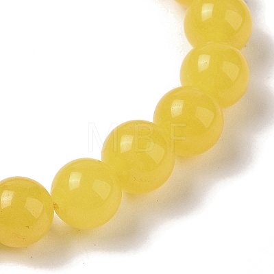 8mm Round Dyed Natural Jade Imitation Beeswax Braided Bead Bracelets for Women Men BJEW-C067-01B-05-1