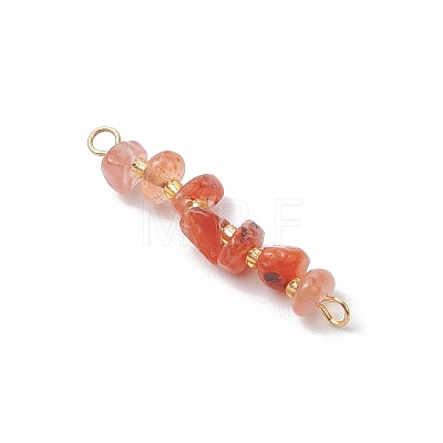 16Pcs 16 Styles Natural Mixed Stone Chip and Glass Seed Beaded Connector Charms PALLOY-JF03328-01-1