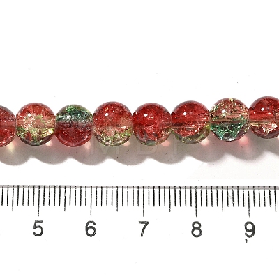 Crackle Glass Beads Strands CCG-C002-6mm-12-1