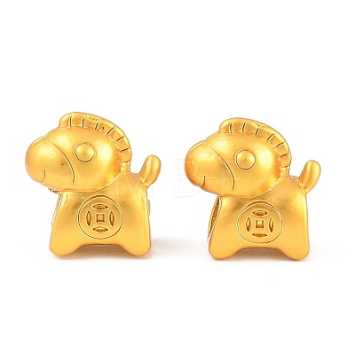 Brass European Beads KK-A292-06MG-1