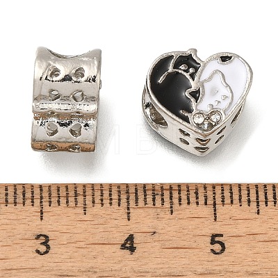 Rack Plating Alloy Enamel European Beads X-PALLOY-A009-21P-1