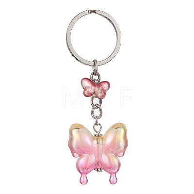 Glass & Acrylic Butterfly Keychain KEYC-JKC00649-03-1