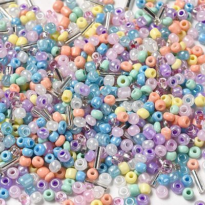 Opaque & Transparent Inside Colours Glass Seed Beads SEED-F004-02A-1