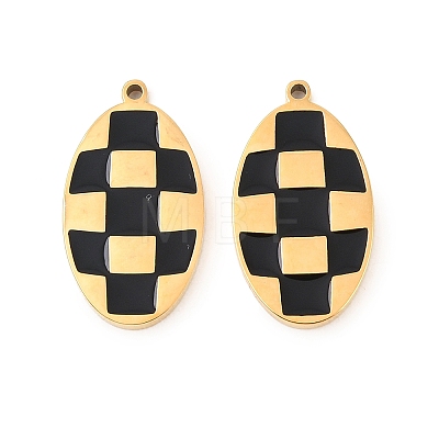 304 Stainless Steel Enamel Pendants STAS-Z190-07G-03-1