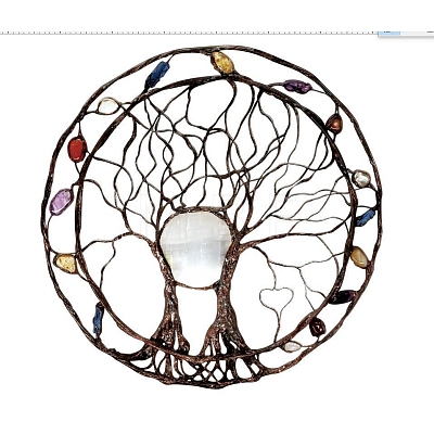 Iron Tree of Life Pendant Decorations TREE-PW0004-06A-02-1