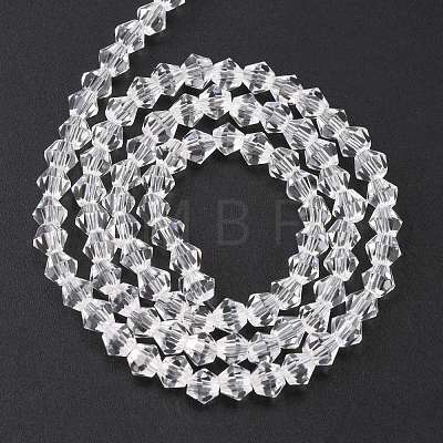 Imitate Austrian Crystal Bicone Glass Beads Strands GLAA-F029-4x4mm-13-1