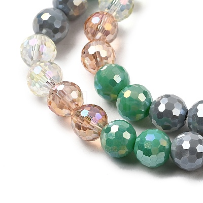 Electroplate Glass Beads Strands EGLA-D300-06-8mm-04-1