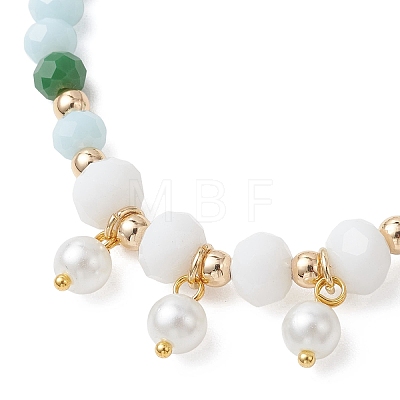 Adjustable Glass Pearl Beaded Bracelets BJEW-JB13040-1