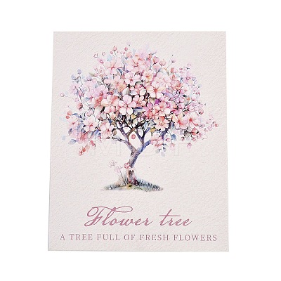 10Pcs 10 Styles Flower Tree Waterproof PET Stickers DIY-G121-03F-1