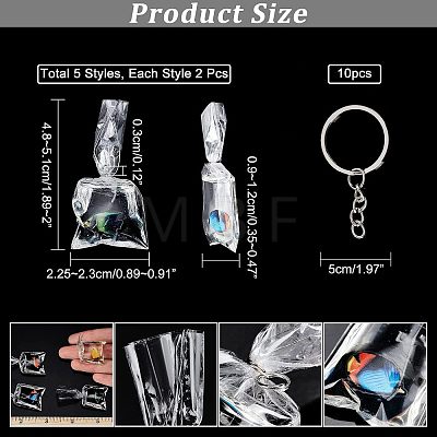  DIY 3D Goldfish Bag Keychain Making Kits DIY-NB0007-43-1