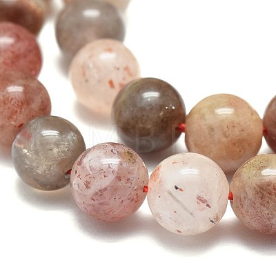 Natural Sunstone Beads Strands G-F674-05-8mm-1