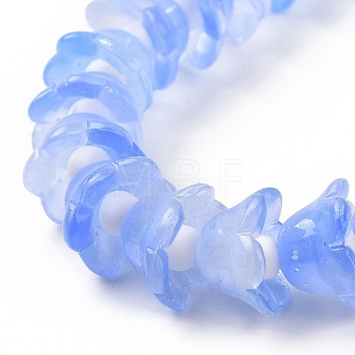 Transparent Glass Beads Strands LAMP-H061-01C-10-1