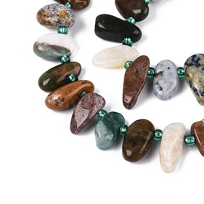 Natural Indian Agate Beads Strands G-Z091-A24-1