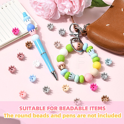 26Pcs 13 Colors Food Grade Eco-Friendly Silicone Focal Beads SIL-SZ0004-27-1