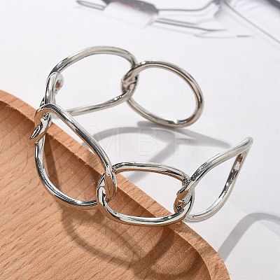 ElectrophoresisIron Cuff Bangles for Women BJEW-M057-06P-1