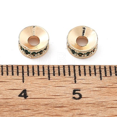 Brass Micro Pave Cubic Zirconia Beads KK-R216-13KCG-01-1