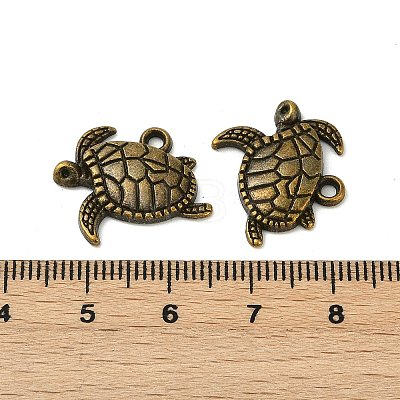 Tibetan Style Alloy Sea Turtle Pendants TIBEP-Q041-029AB-NR-1