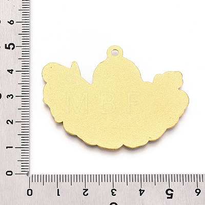 Rack Plating Alloy Enamel Big Pendants ENAM-N056-395E-G-1