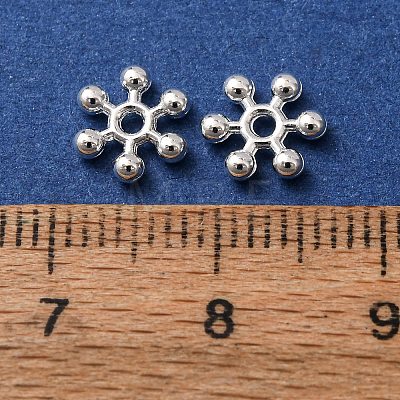Snowflake Alloy Spacer Beads TIBEB-0581-S-RS-1