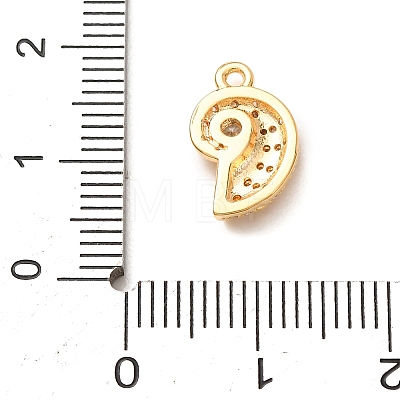 Brass Rhinestone Pendants RB-CBAFDDC-03G-1