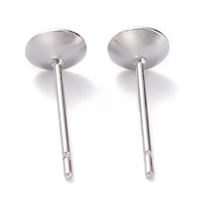 304 Stainless Steel Stud Earring Settings STAS-J031-12-1