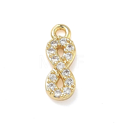 Brass Micro Pave Cubic Zirconia Pendants KK-C254-06B-G-1