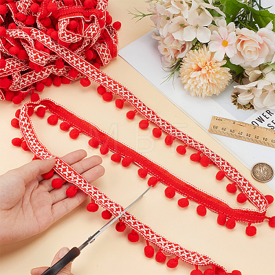 20Yards Nylon Pom Pom Ball Ribbons OCOR-MA0001-94B-1
