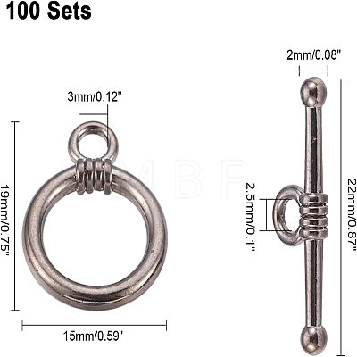 CCB Plastic Toggle Clasps CCB-FH0001-02B-1