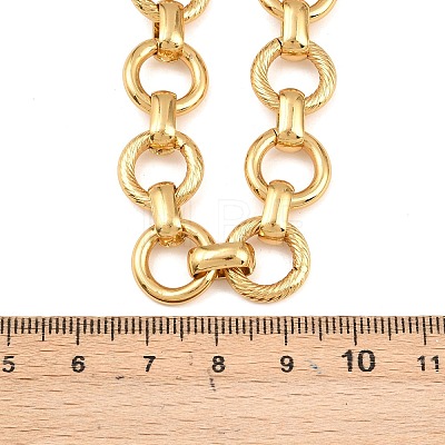 13MM 304 Stainless Steel Ring Link Chain Necklaces NJEW-Z105-03G-1