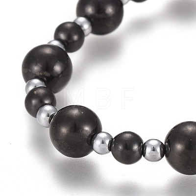 Magnetic Synthetic Hematite Stretch Bracelets BJEW-O179-03-1