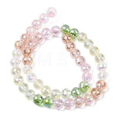 Electroplate Glass Beads Strands EGLA-D300-06-8mm-17-1