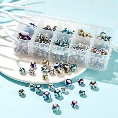 10 Colors Electroplate Glass Beads EGLA-LS0001-06-1