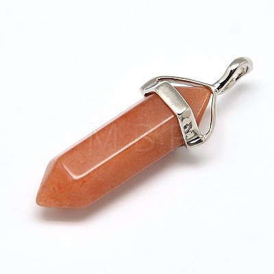 Natural Red Aventurine Double Terminated Pointed Pendants LS-G-J261-B05-1