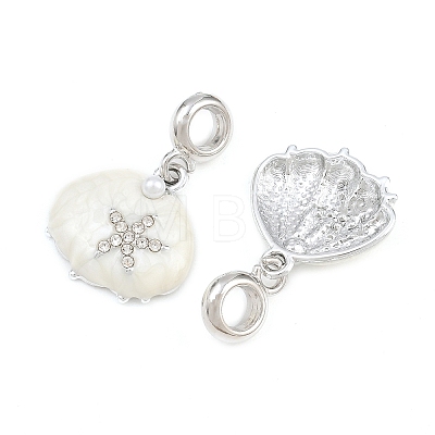 Alloy Enamel European Dangle Charms AL-CBAC2D3-04P-03-1