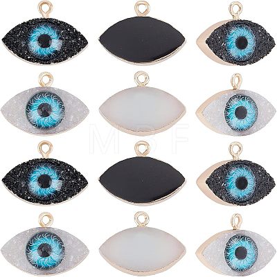 Druzy Resin Pendants RESI-FH0001-17-1