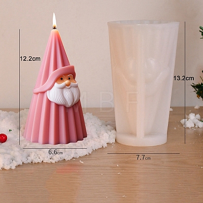 3D Christmas Santa Claus DIY Silicone Statue Candle Molds PW-WG72797-03-1