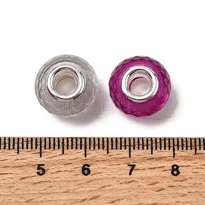 Faceted Resin European Beads RESI-C063-01I-1