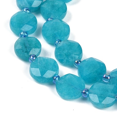 Natural Amazonite Dyed  Beads Strands G-C116-A23-01B-1