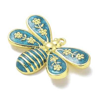 Rack Plating Brass Enamel Pendants KK-L224-040G-04-1