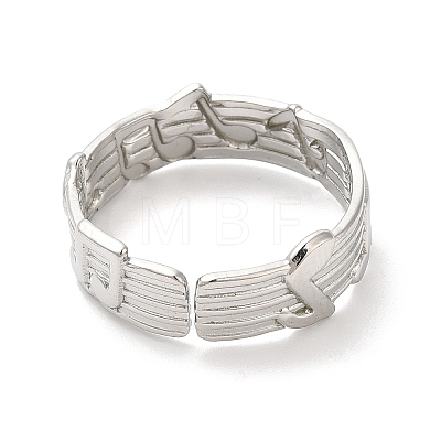 304 Stainless Steel Cuff Wide Band Finger Rings RJEW-L107-015P-1